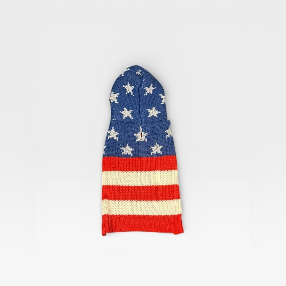 NWOT Worthy Dog American Flag Knit Sweater XS